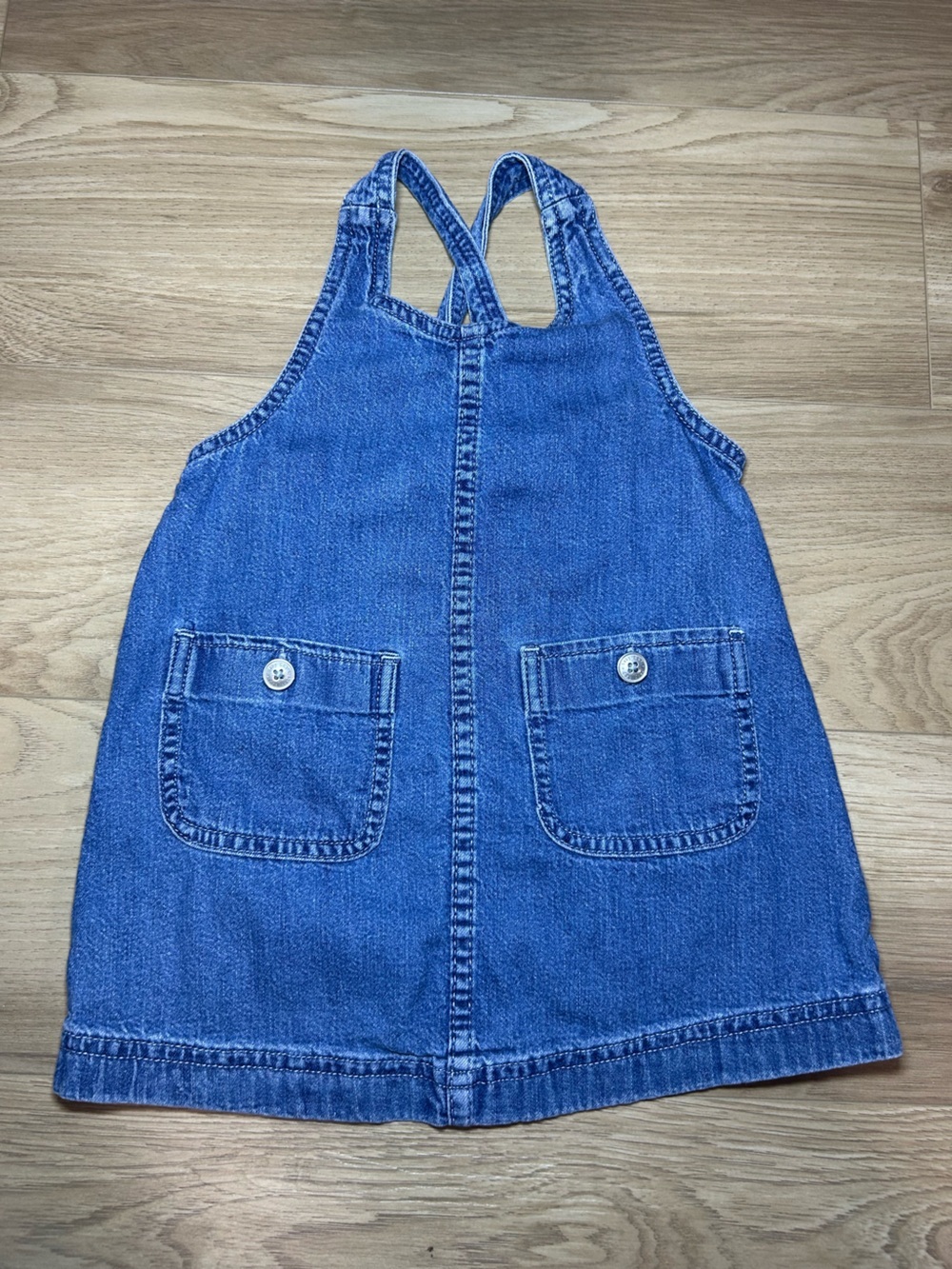 GAP Blue Denim Pinafore Dress